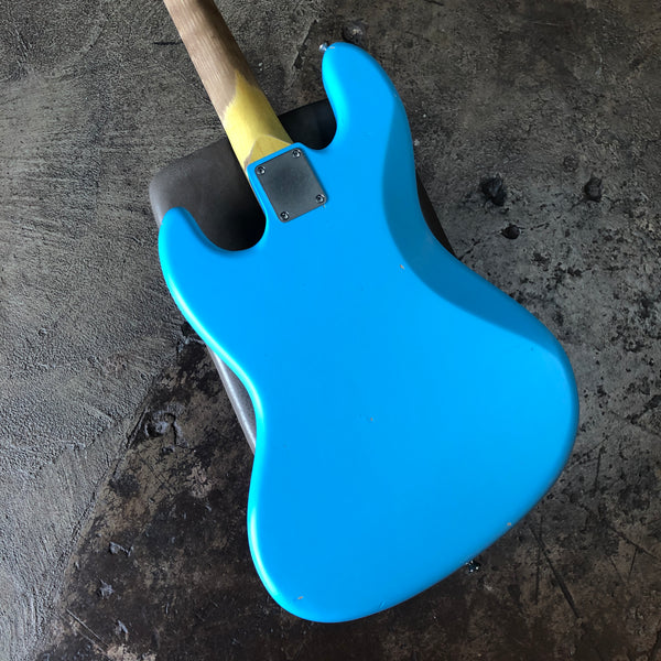 Nash JB-63 Jazz Bass, Daphne Blue with Light Aging