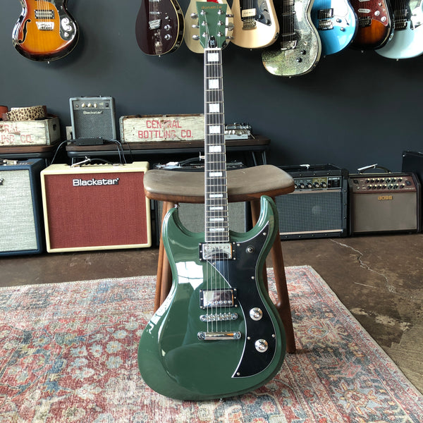 Dunable Guitars Gnarwhal DE, Olive Green with Chrome Hardware