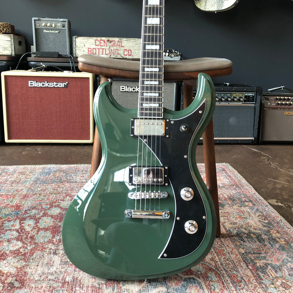 Dunable Guitars Gnarwhal DE, Olive Green with Chrome Hardware