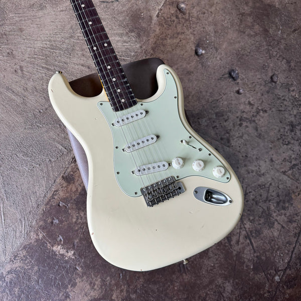 Nash S-63 Stratocaster, Olympic White with Light Aging