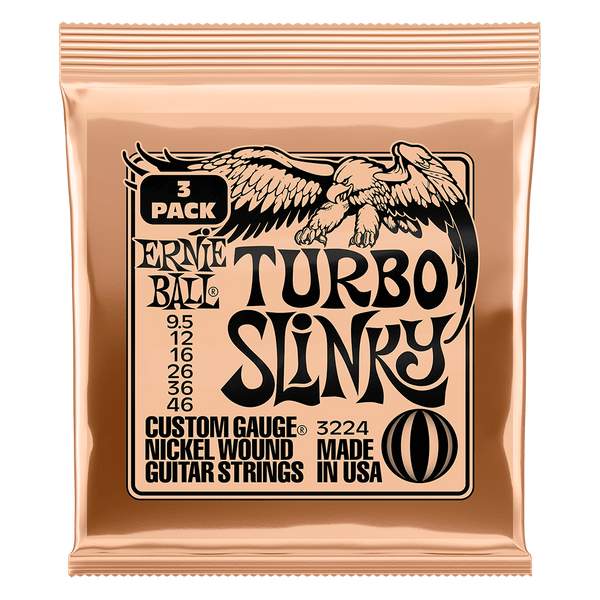 Ernie Ball Turbo Slinky 3 pack - 9.5-46 gauge