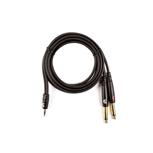 D'Addario Custom Series 1/8” to Dual 1/4” Audio Cables