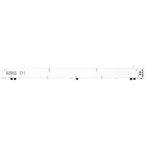 Korg D1 Slimline 88-Key Digital Piano with Damper Pedal, 30 Sounds, White