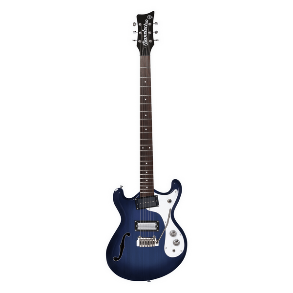 Danelectro 66BT Classic Semi-Hollow Baritone Guitar - Transparent Blue