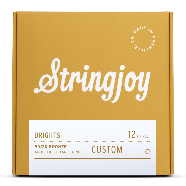 Stringjoy Brights | Custom 12 String 80/20 Bronze Acoustic Guitar Strings