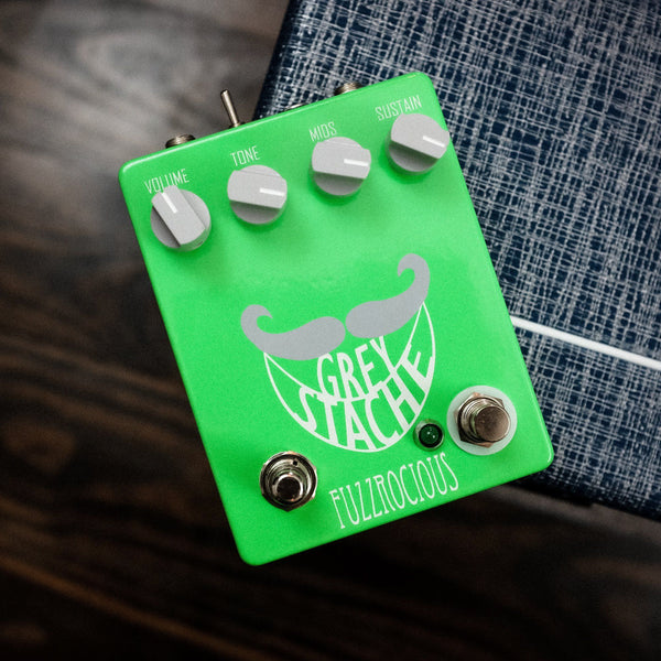 Fuzzrocious Grey Stache with Diode and Momentary Oscillation Mods [ Neon Green ]