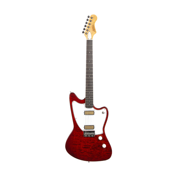 Harmony Silhouette Electric Guitar, Flame Maple Transparent Red Limited Edition