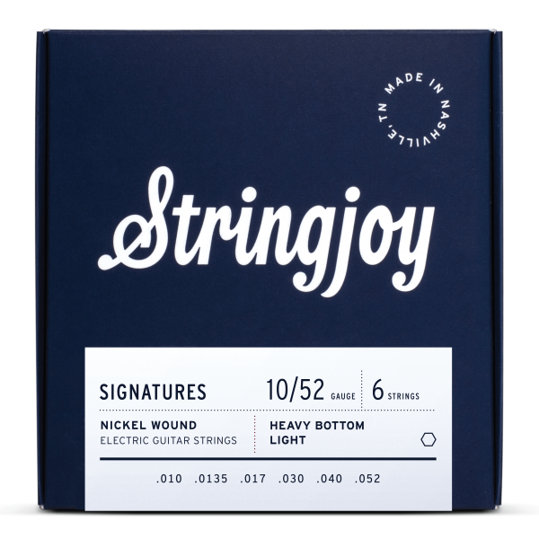 Stringjoy Signatures | Heavy Bottom Light Gauge (10-52) Nickel Wound Electric Guitar Strings