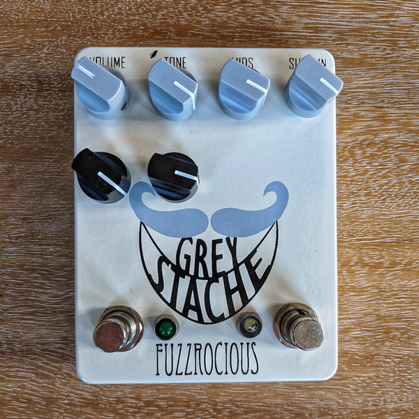 Fuzzrocious Grey Stache with Octave Jawn Mods WHITE