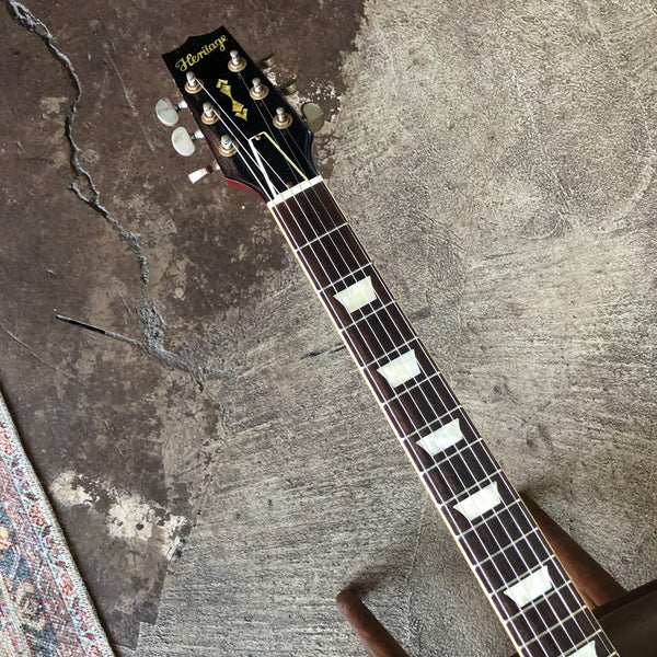 Heritage Custom Shop Core Collection H-150 Plain Top Electric Guitar with Case (Artisan Aged),  Dark Cherry Sunburst