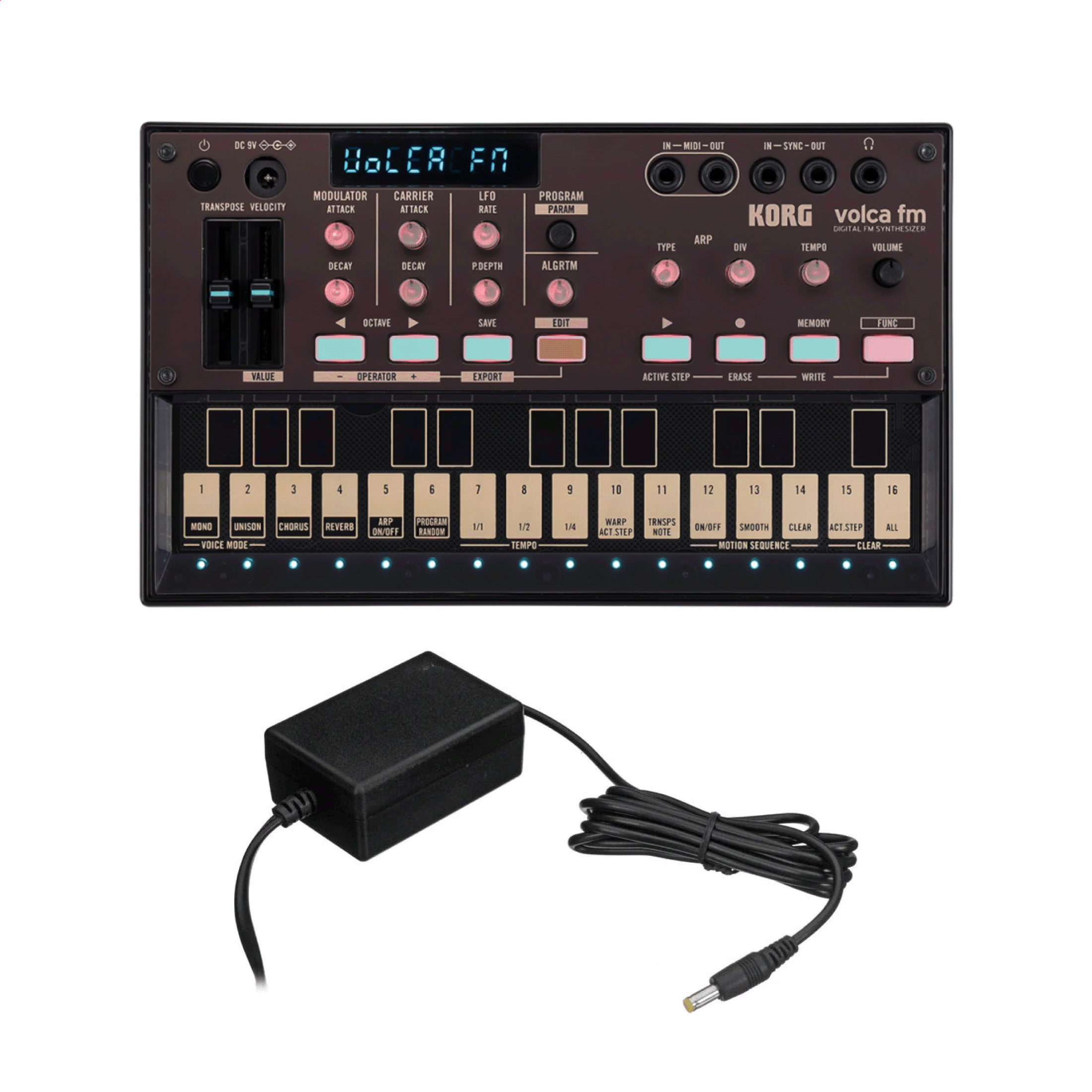 Korg Volca FM2 and PA-100 Volca AC Power Adapter Bundle - The
