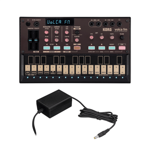 Korg Volca FM2 and PA-100 Volca AC Power Adapter Bundle