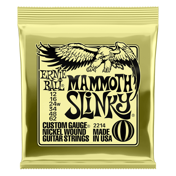 Ernie Ball Mammoth Slinky Nickel Wound Electric Guitar Strings - 12-62 Gauge