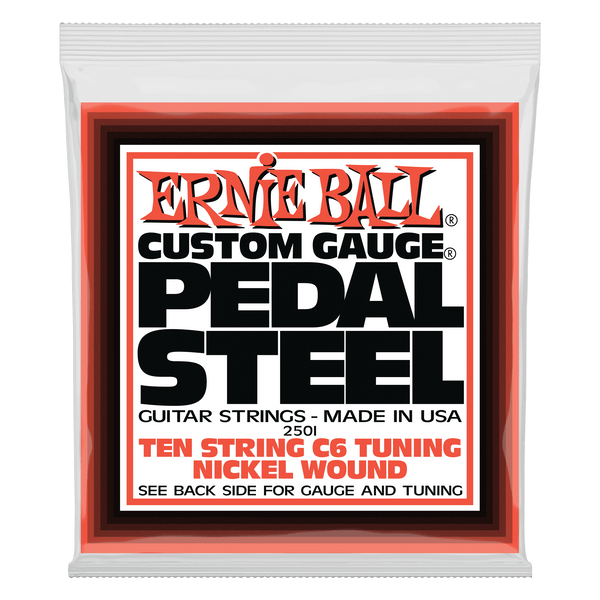 Ernie Ball Pedal Steel 10-String C6 Tuning Nickel Wound Electric Guitar Strings - 12-66 Gauge
