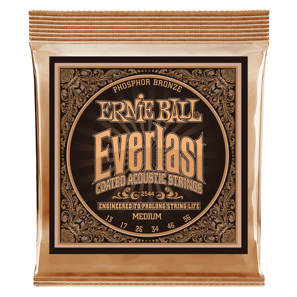 Ernie Ball Everlast Medium Coated Phosphor Bronze Acoustic Guitar Strings - 13-56 Gauge