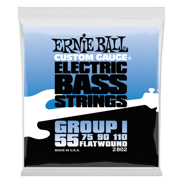 Ernie Ball Flatwound Group I Electric Bass Strings - 55-110 Gauge