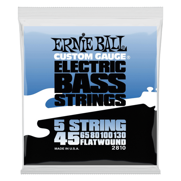 Ernie Ball Flatwound 5-string Electric Bass Strings - 45-130 Gauge