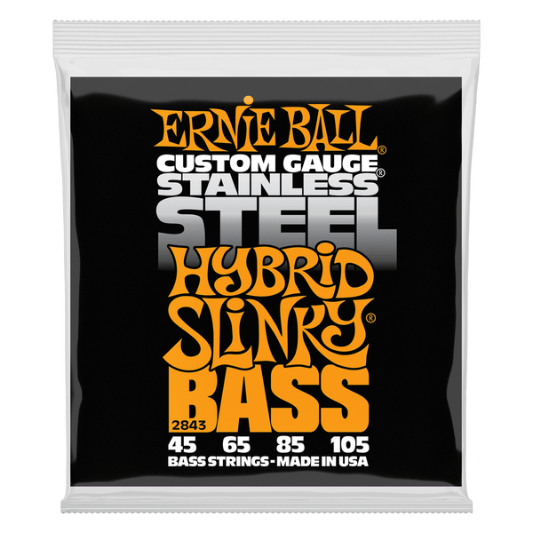 Ernie Ball Hybrid Slinky Stainless Steel Electric Bass Strings - 45-105 Gauge