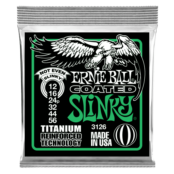 Ernie Ball Not Even Slinky Coated Titanium RPS Electric Guitar Strings - 12-56 Gauge