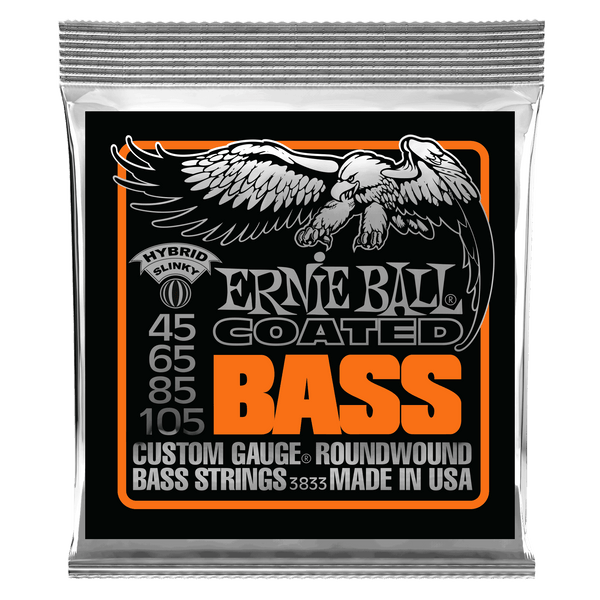 Ernie Ball Hybrid Slinky Coated Electric Bass Strings - 45-105 Gauge