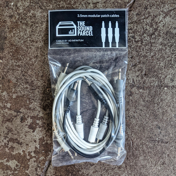 Sound Parcel 3.5mm Modular Patch Cable / Gray Scale 5-pack