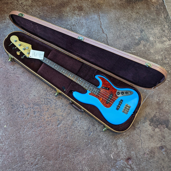 Nash JB-63 Jazz Bass, Daphne Blue with Light Aging