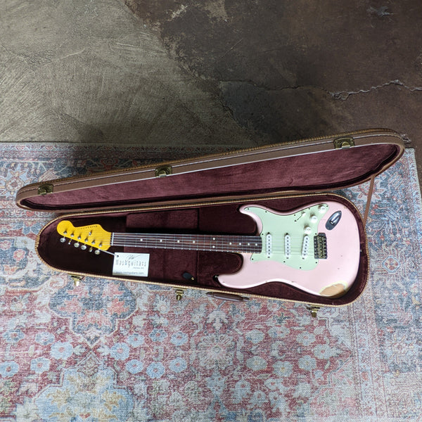 Nash S-63 Stratocaster, Shell Pink with Medium Aging