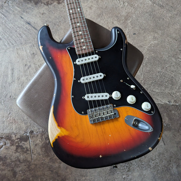 Nash S-63 Stratocaster, 3 Tone Burst Medium Aging
