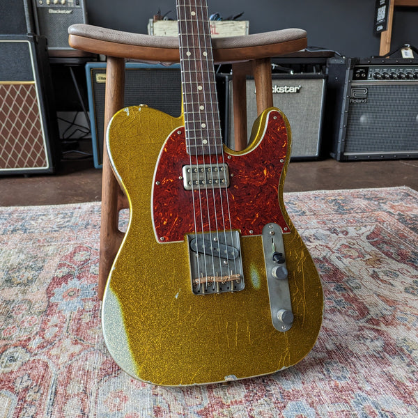 Nash T-63 Telecaster, Gold Sparkle Heavy Aging