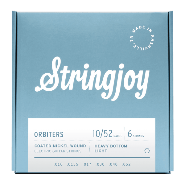 Stringjoy Orbiters | Heavy Bottom Light Gauge (10-52) Coated Nickel Wound Electric Guitar Strings