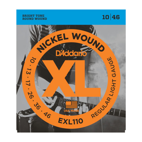 D'Addario EXL110-10P Nickel Wound Electric Guitar Strings, Regular Light, 10-46, 10 Sets