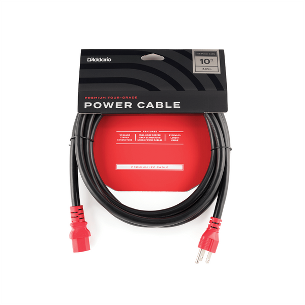 D'Addario IEC Power Cable, 10FT (North American)