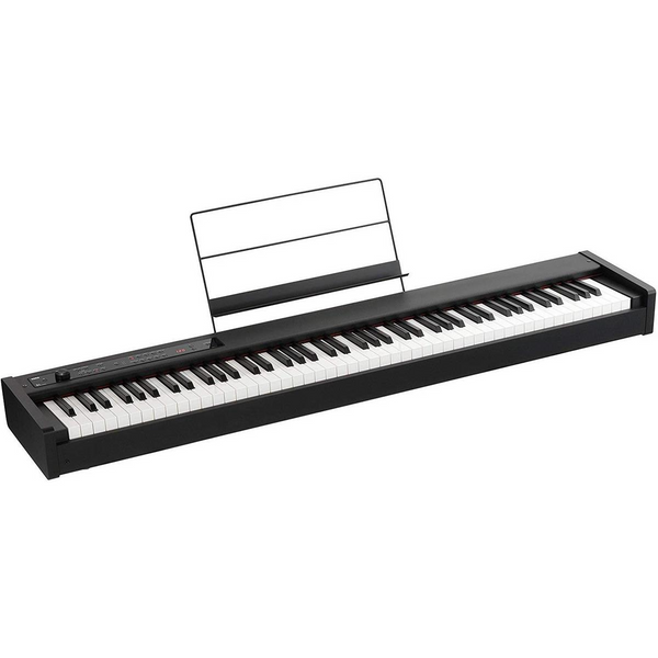 Korg D1 Slimline 88-Key Digital Piano with Damper Pedal, 30 Sounds, Black