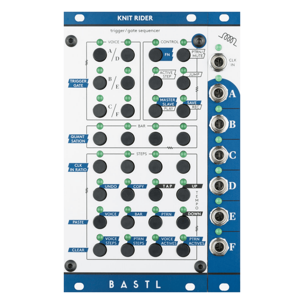 Bastl Instruments KNIT RIDER Six-voice Trigger/Gate Sequencer, incl. expander - Aluminum [DEMO]