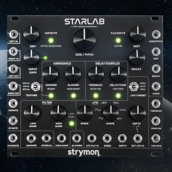Strymon StarLab timewarped reverberator eurorack module, Black Panel