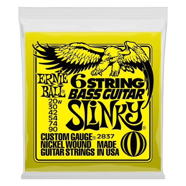 Ernie Ball Slinky 6-String w/ small ball end 29 5/8 scale Bass Guitar Strings - 20-90 Gauge
