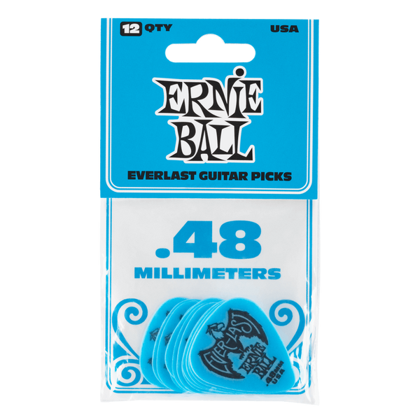 Ernie Ball .48MM BLUE EVERLAST PICKS 12-PACK