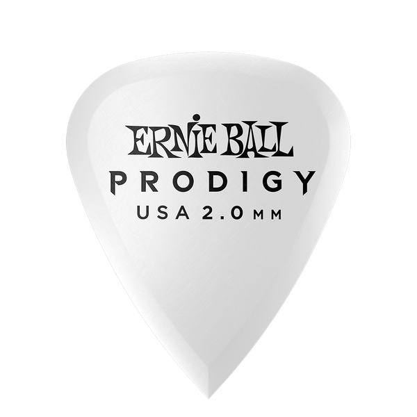 Ernie Ball 2.0MM WHITE STANDARD PRODIGY PICKS 6-PACK