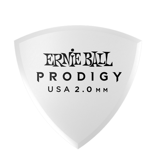 Ernie Ball 2.0MM WHITE SHIELD PRODIGY PICKS 6-PACK